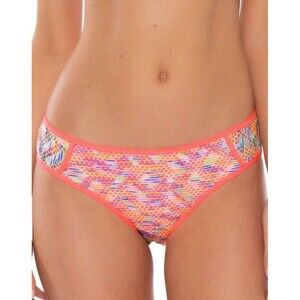 Becca By Rebecca Virtue Reveal Crochet Hipster Bottoms In Coral Crush Sz XS New